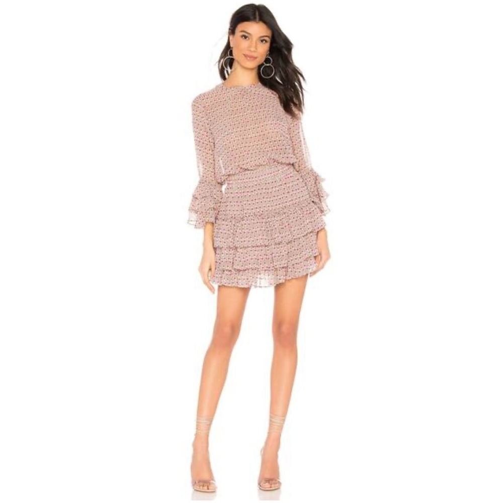 Misa Los Angeles Bernita Pink Floral Mini Dress